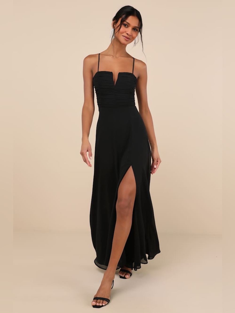 Lulus Sweeney Black Sleeveless Maxi Dress Size S NWT Formal Evening Gown